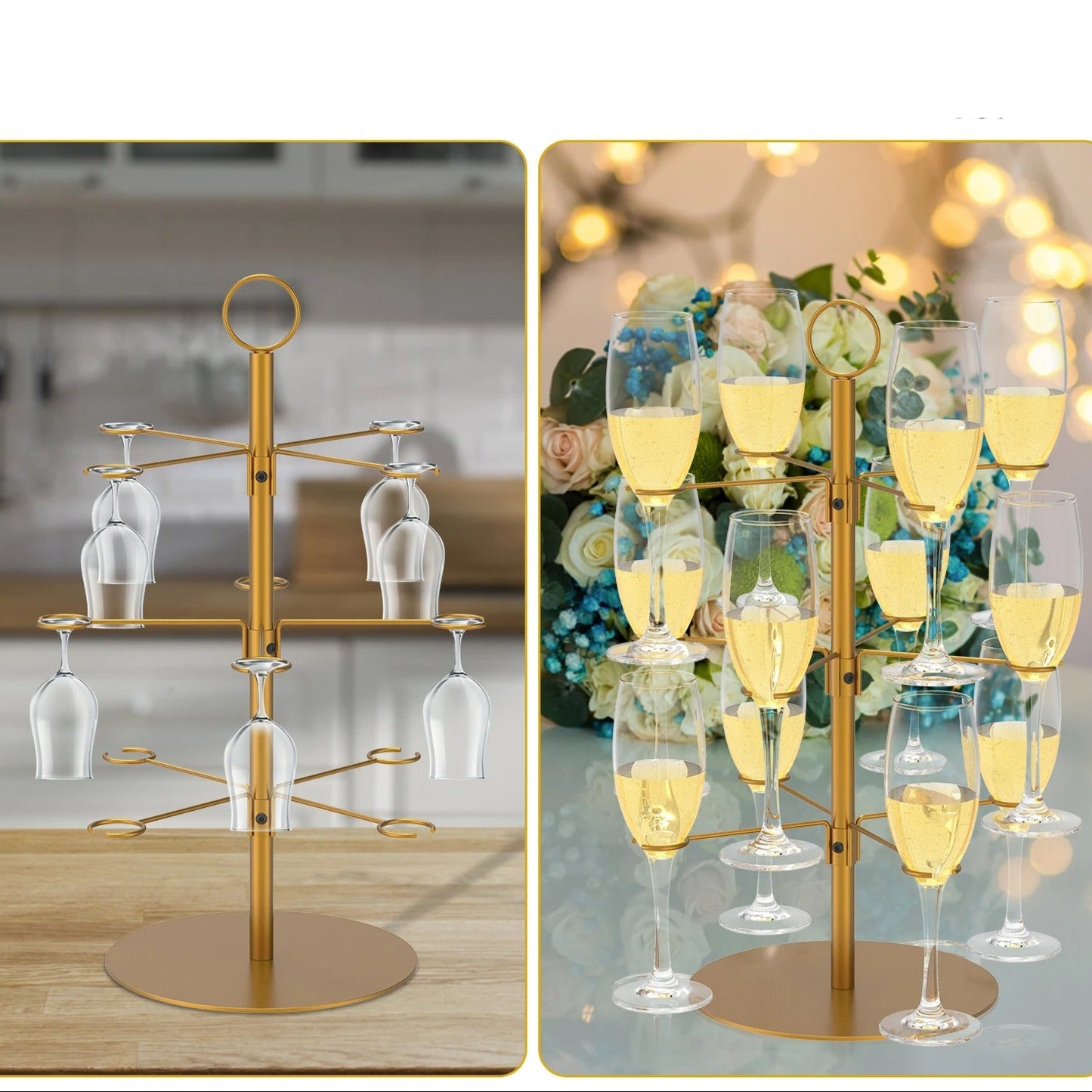 Présentoir verre à champagne