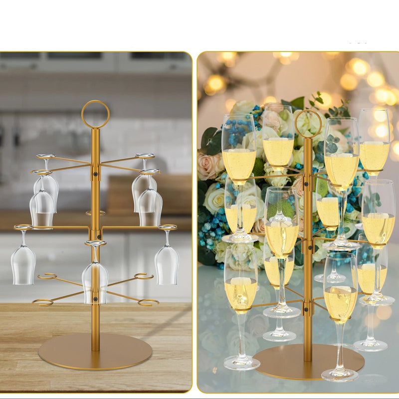 Présentoir verre à champagne – support service buffet premium