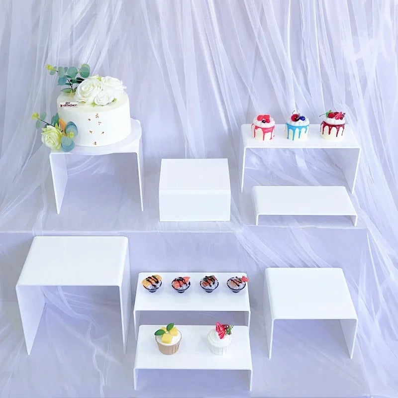 Présentoir acrylique blanc – élément déco fête prénatale
