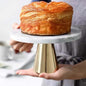 Présentoir gâteau en marbre blanc 20cm