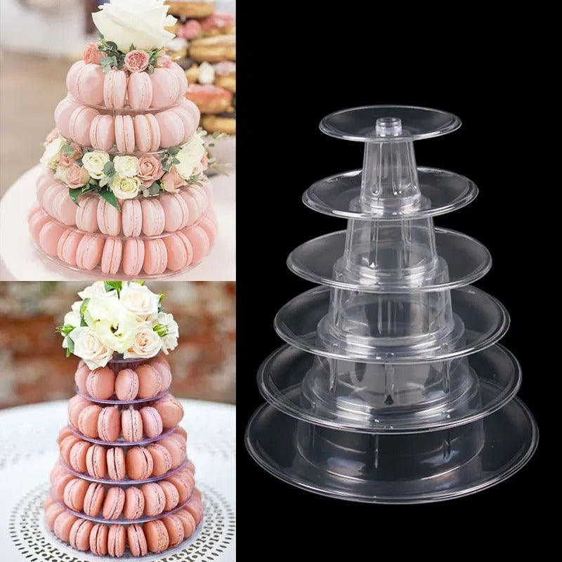 Présentoir macaron pyramide – composition événementielle haut de gamme