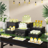 Présentoir buffet cube noir – accessoire buffet traiteur événement