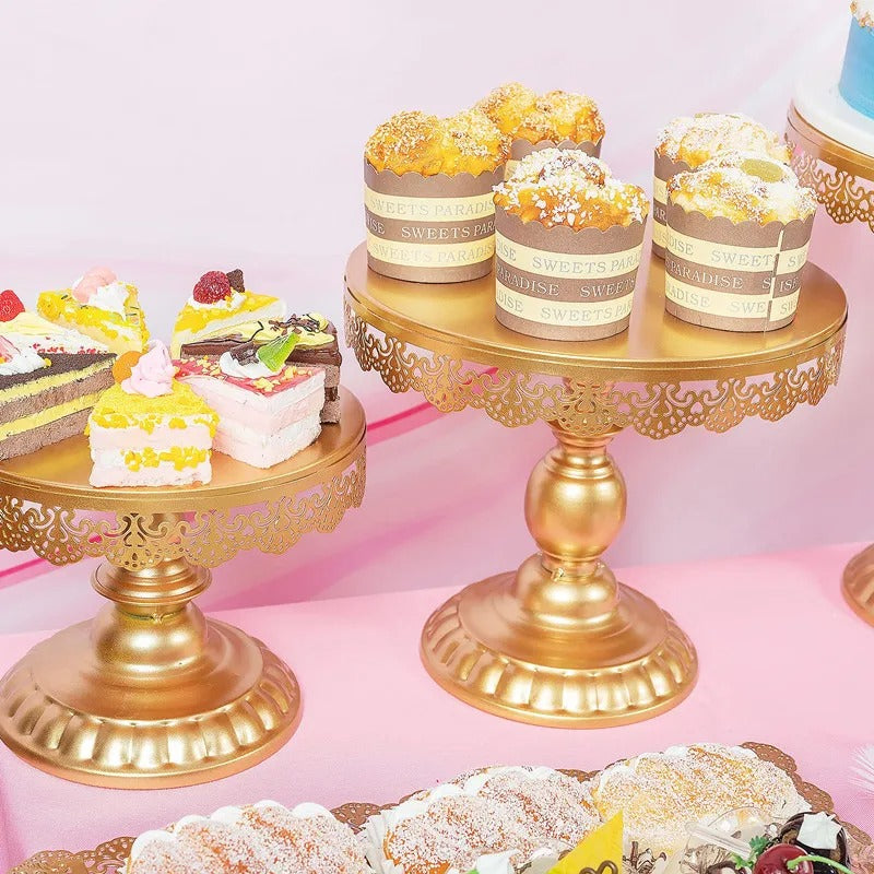 Présentoir buffet doré