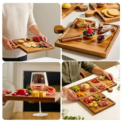 Plateau Apéritif Puzzle en Bois