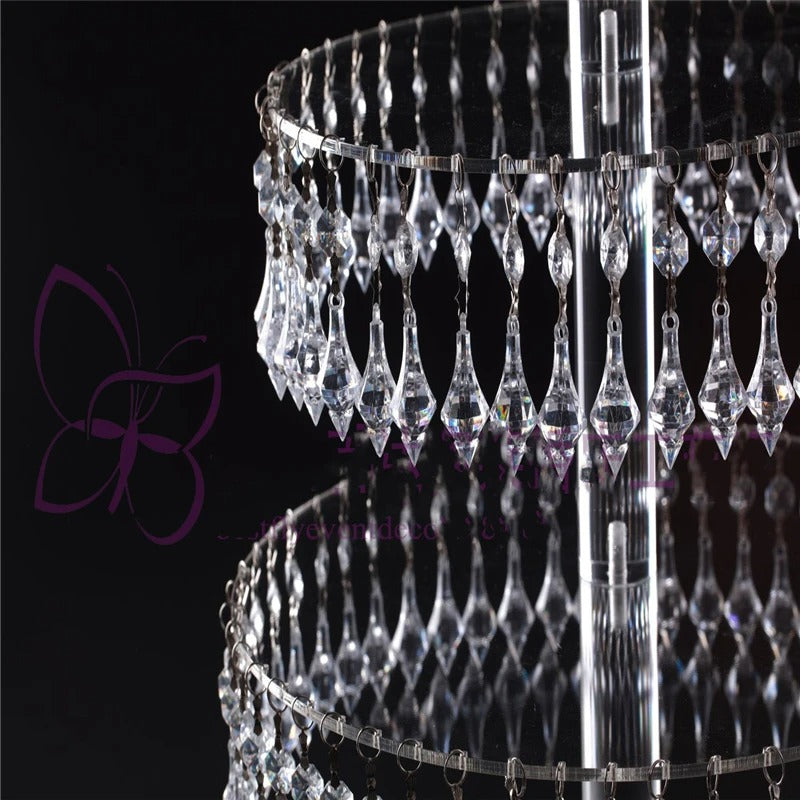 Présentoir cupcake mariage cristal – élément déco fête prénatale
