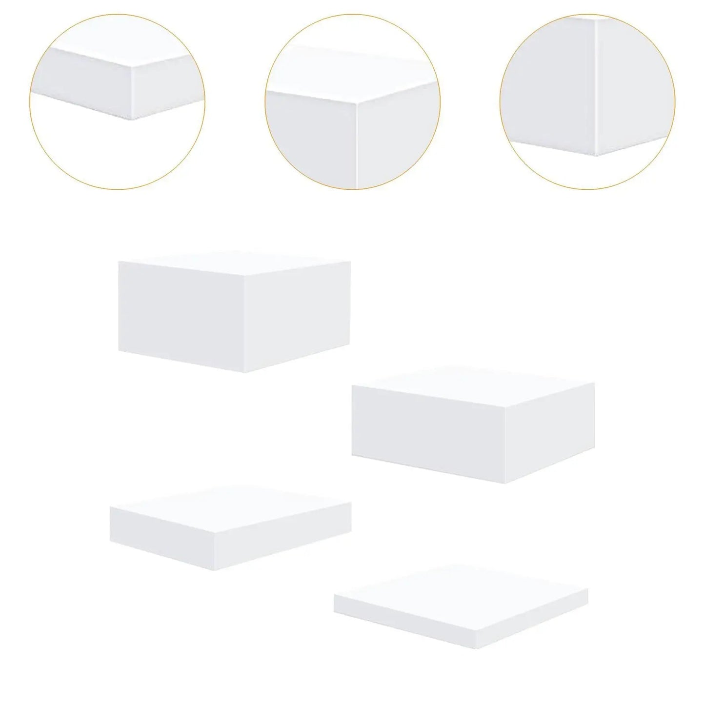 Présentoir acrylique cube blanc buffet lot 4