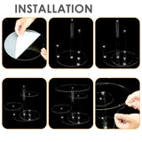 Présentoir gâteau lumineux – décoration table réception élégante