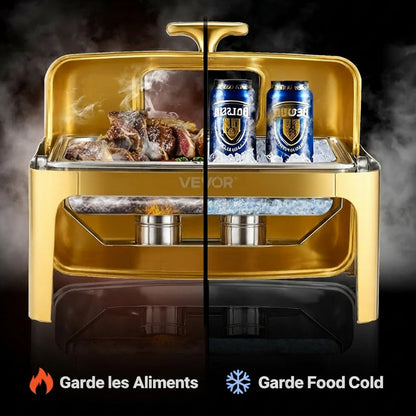 Chauffe plat doré mariage