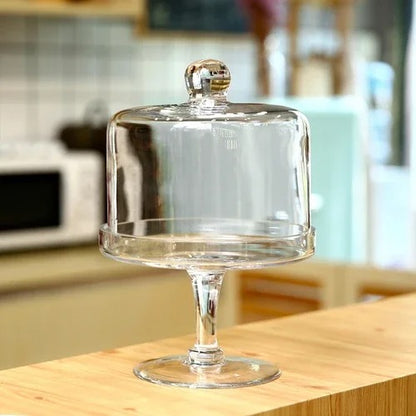 Présentoir gâteau en verre