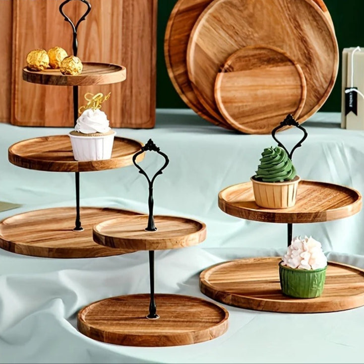 Présentoir cupcake bois – ambiance mariage romantique et raffinée