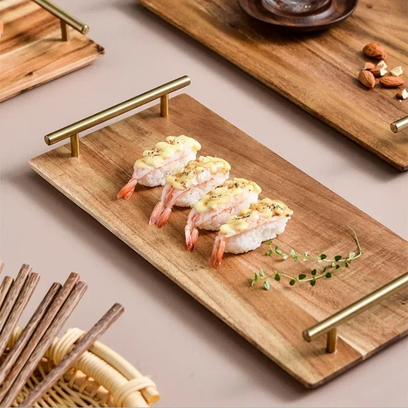 Plateaux apéritif en bois 36cm – déco mariage et fête d'anniversaire