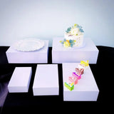 Présentoir buffet cube blanc lot 5 – art de la table réception raffinée