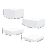 Présentoir acrylique cube blanc buffet lot 4 – support buffet traiteur professionnel