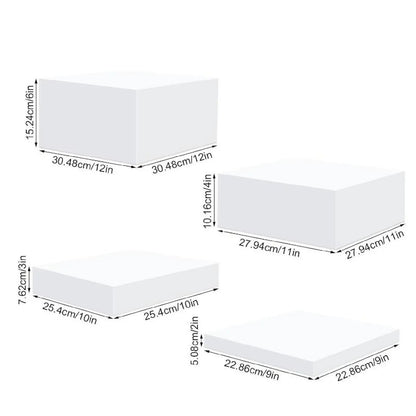 Présentoir acrylique cube blanc buffet lot 4