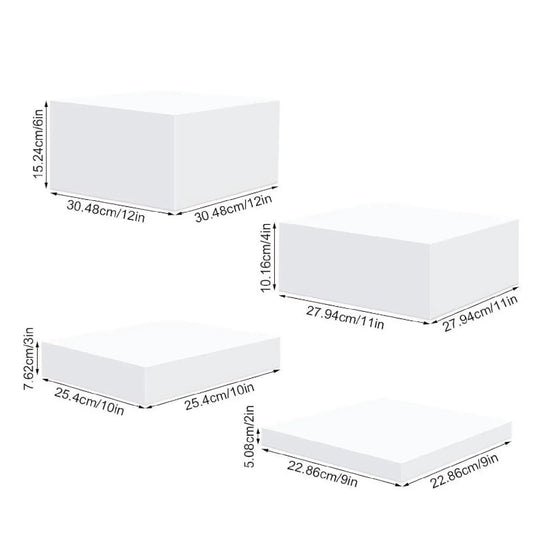 Présentoir acrylique cube blanc buffet lot 4