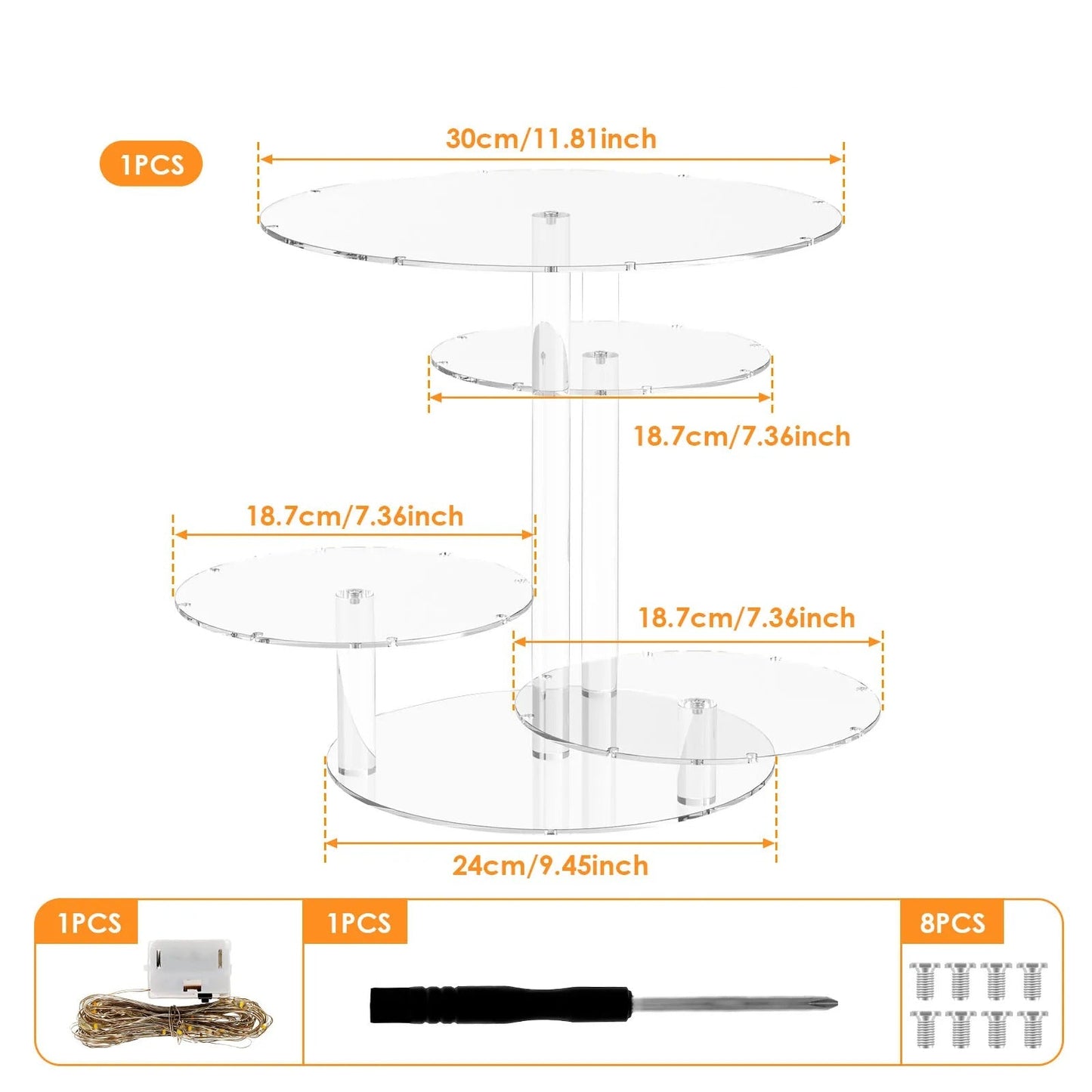 Présentoir gâteau lumineux