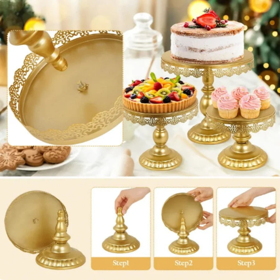 Présentoir buffet doré
