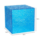 Présentoir buffet bleu effet glaçon – décoration table réception élégante