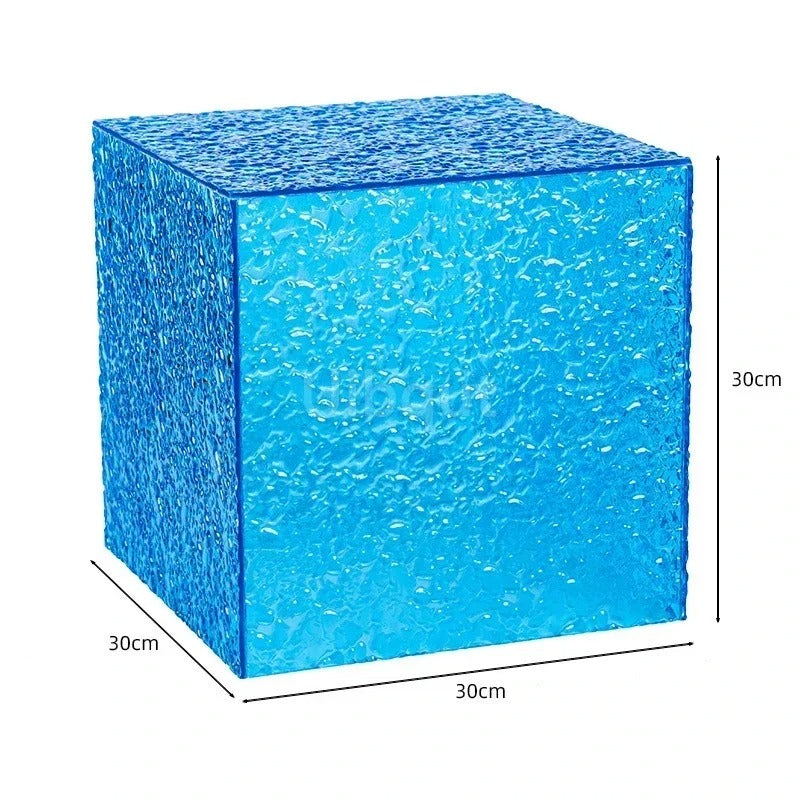 Présentoir buffet bleu effet glaçon – décoration table réception élégante