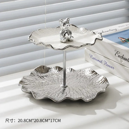 Présentoir cupcake original argenté