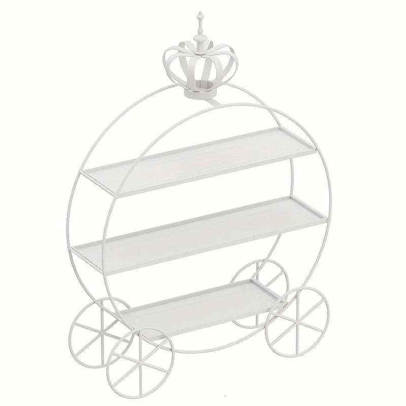 Présentoir cupcake carrosse blanc