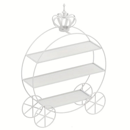 Présentoir cupcake carrosse blanc