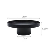 Présentoir gâteau rond noir – support buffet traiteur professionnel