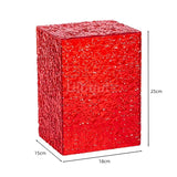 Presentoir buffet rouge effet glaçon – détail design produit qualité supérieure