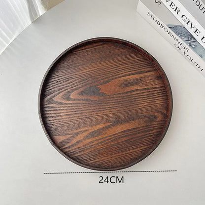 Plateau en bois rond