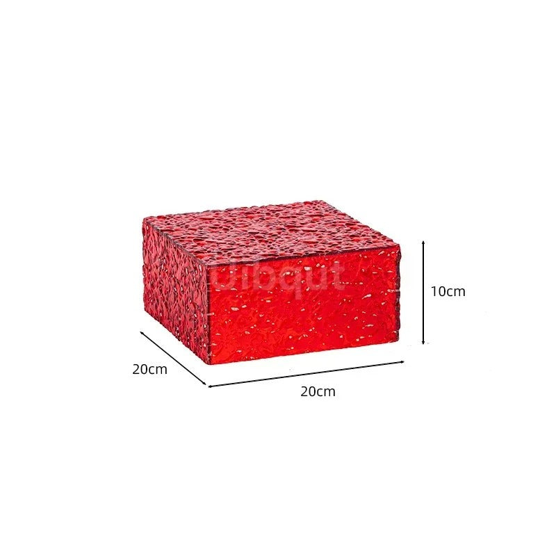 Presentoir buffet rouge effet glaçon