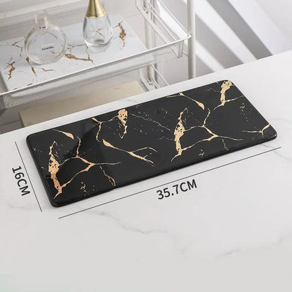 Plateau en marbre noir 35cm