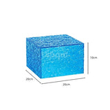 Présentoir buffet bleu effet glaçon – élément déco fête prénatale