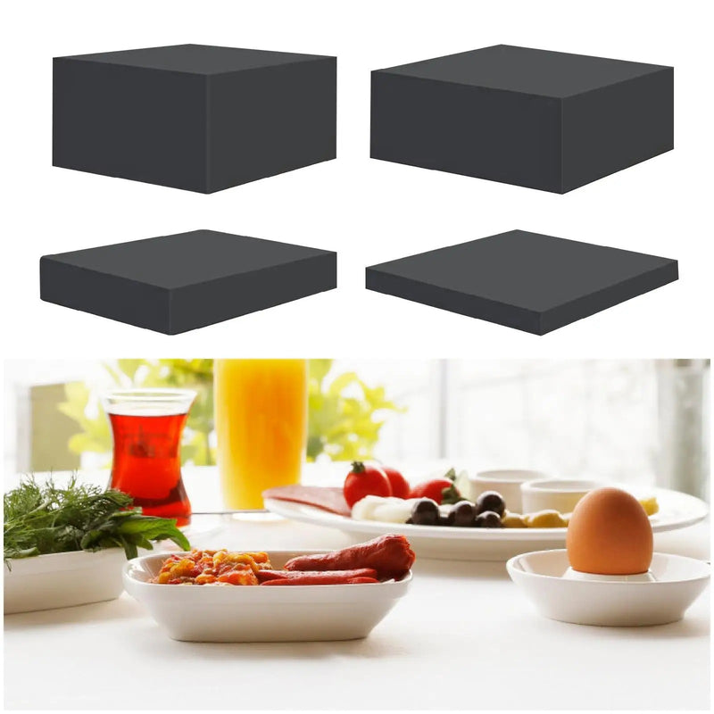 Présentoir acrylique cube noir buffet lot 4 – détail design produit qualité supérieure