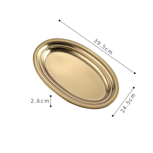 Plateau de table doré
