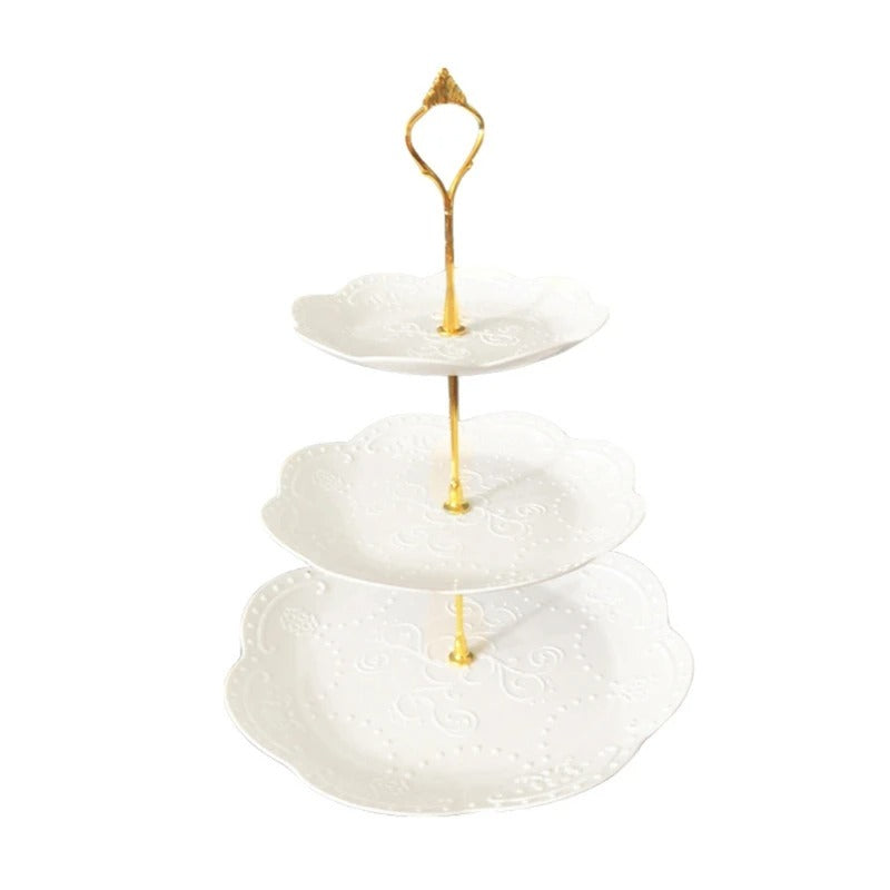 Présentoir cupcake blanc – mise en situation buffet de mariage