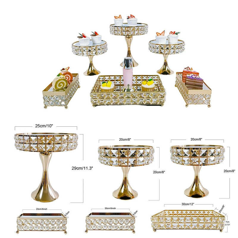 Présentoirs buffet mariage doré – déco table bar à bonbons mariage