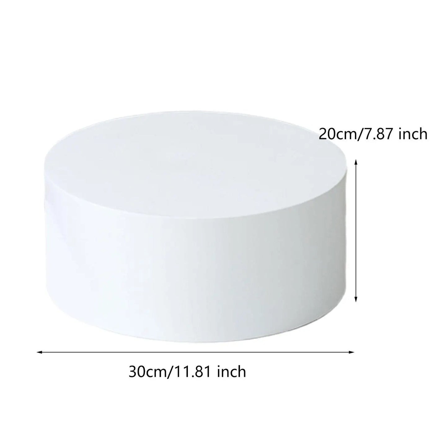 Présentoir acrylique buffet rond blanc 30cm