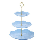 Présentoir cupcake bleu – agencement table de réception festive