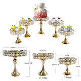 Présentoirs buffet mariage doré – accessoire buffet de réception luxueux