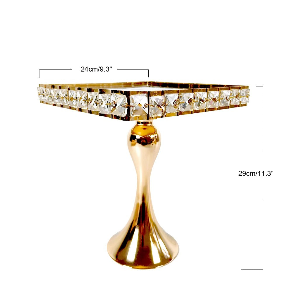 Présent gâteau or carré