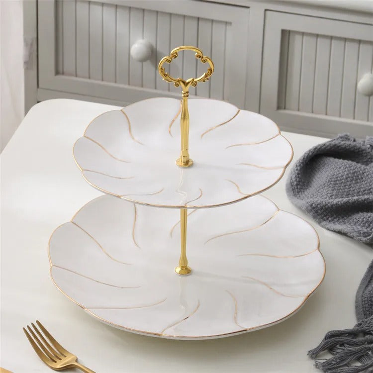 Présentoir cupcake en porcelaine – vue d'ensemble équipement complet