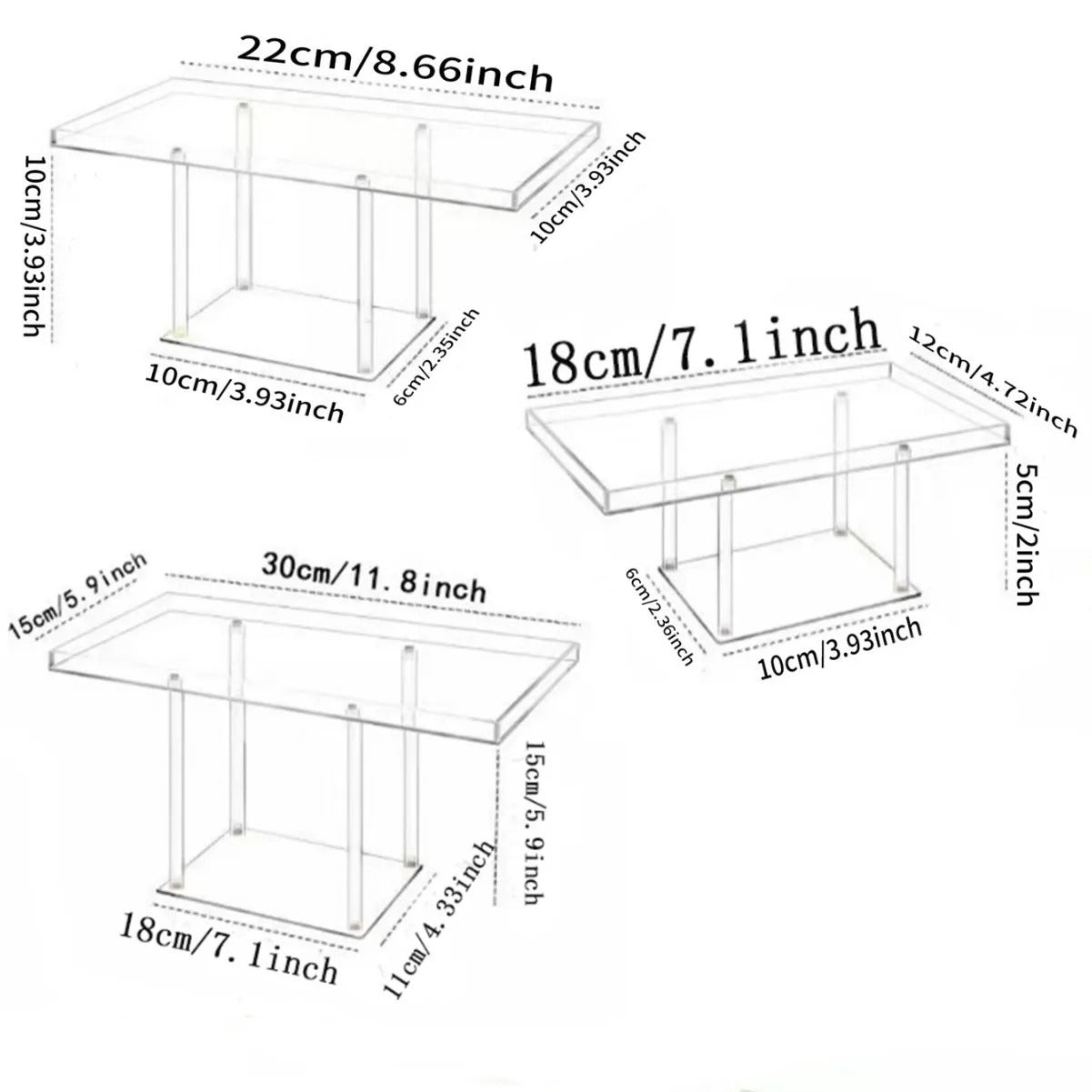 Presentoir buffet acrylique