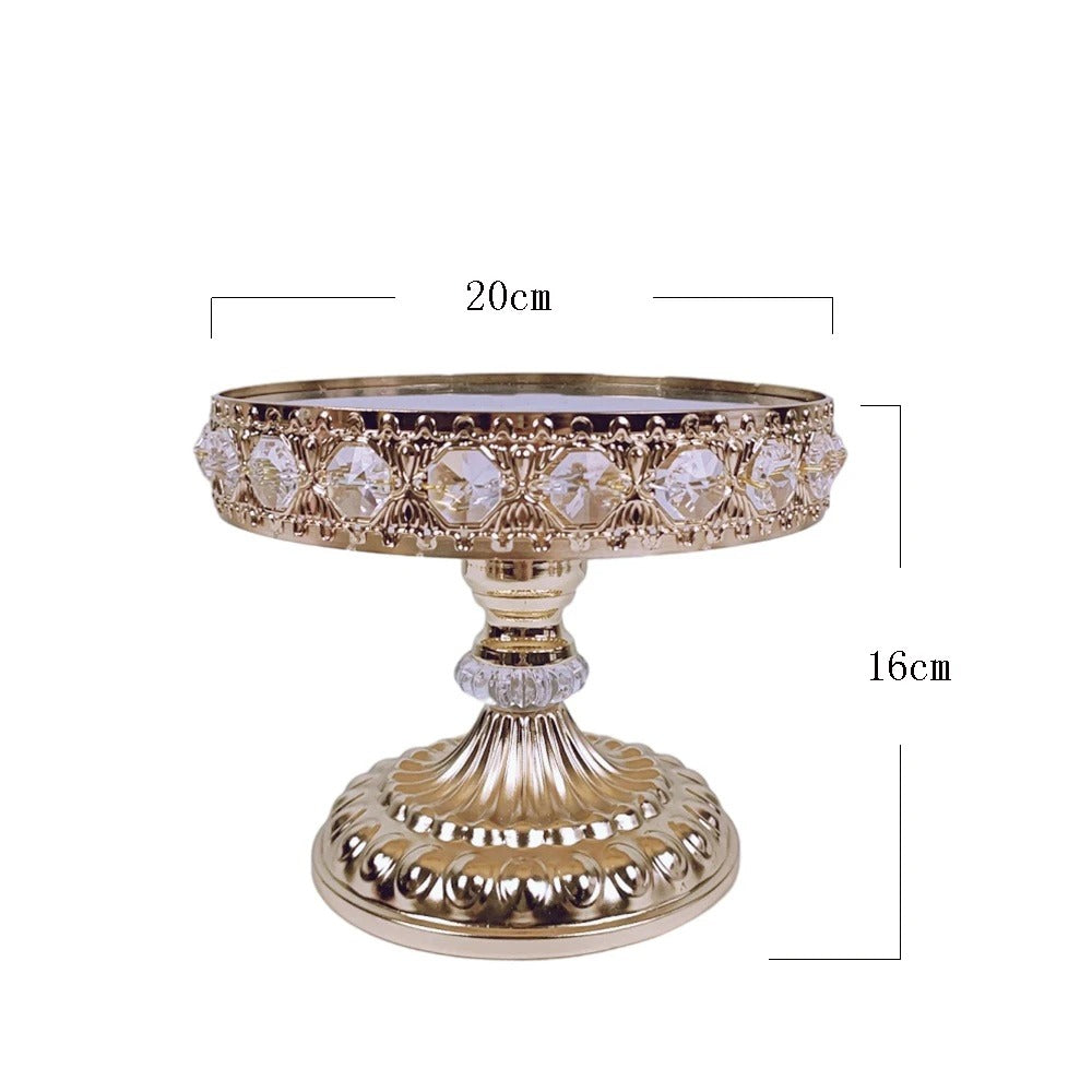 Présentoir gâteau or