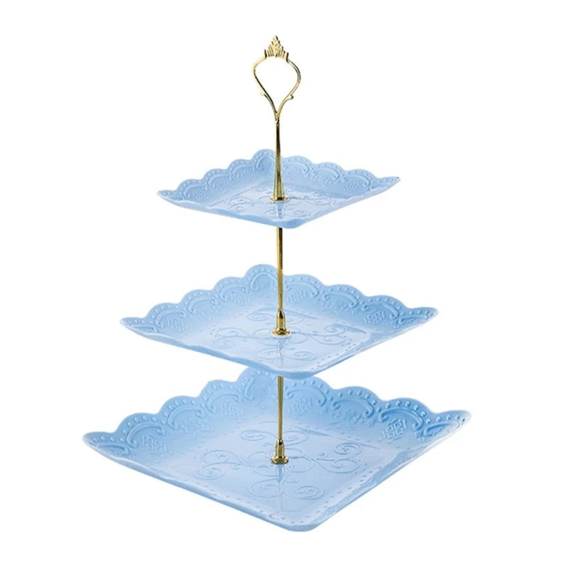 Présentoir cupcake bleu