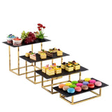 Présentoir buffet doré et noir lot 4 – scénographie buffet et art culinaire