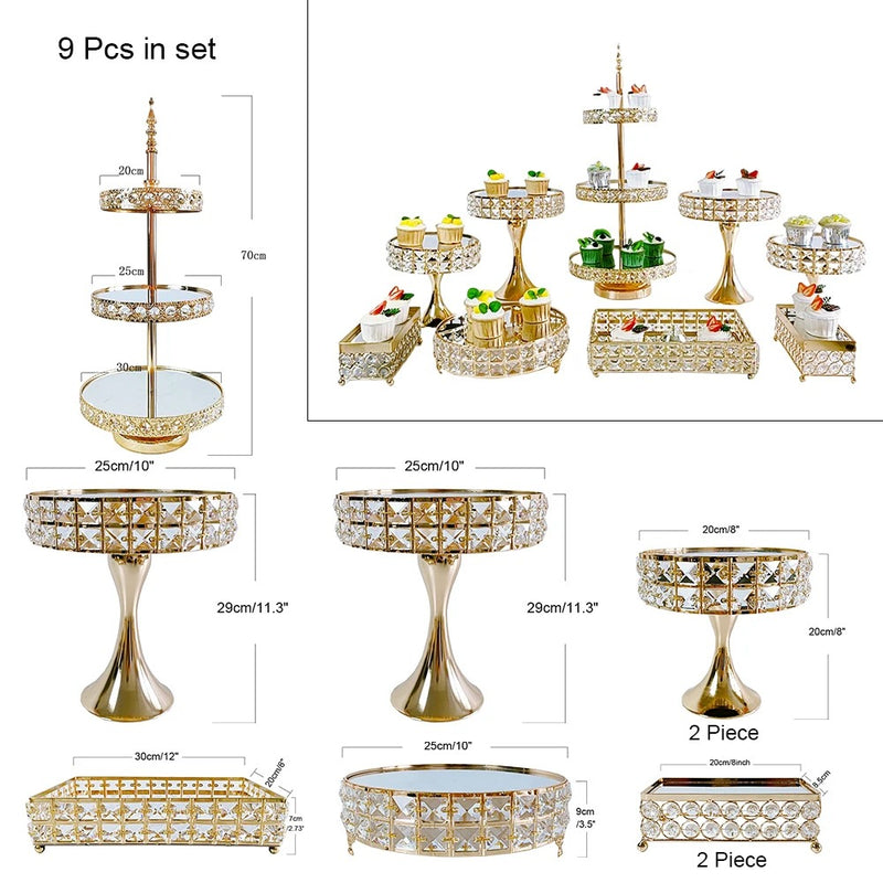 Présentoirs buffet mariage doré – déco mariage et fête d'anniversaire